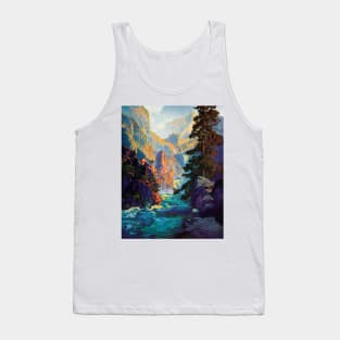 Royal Gorge Colorado, Trucks on Cliff Edge 1922 Maxfield Parrish Tank Top